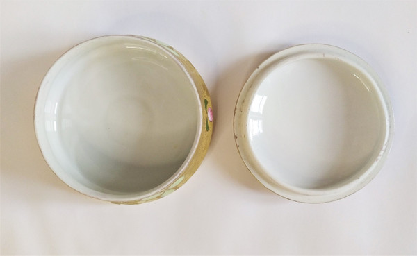 Limoges Painted Porcelain Box Art Nouveau Style Gilted