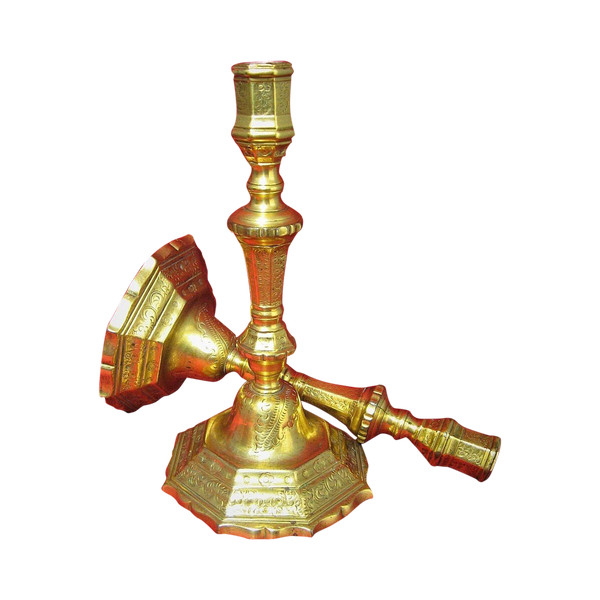 Coppia di candelieri Regency in bronzo dorato del XVIII secolo.