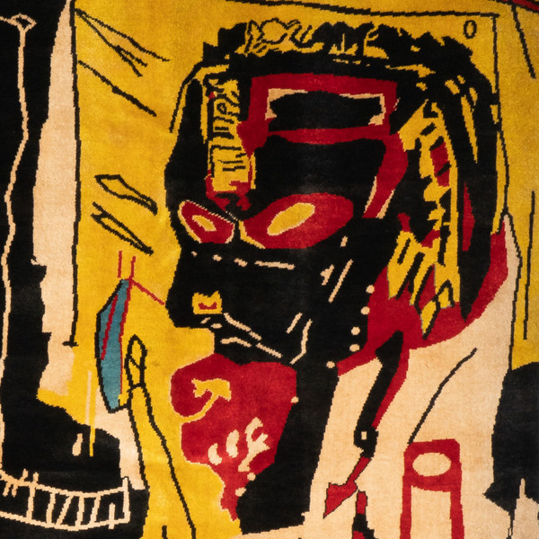 After Jean-Michel Basquiat. Rug, or tapestry “Melting Point of Ice”. Contemporary work.