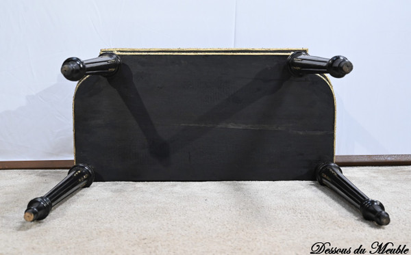Console Table de Jeux en Bois Noirci, époque Napoléon III – Milieu XIXe