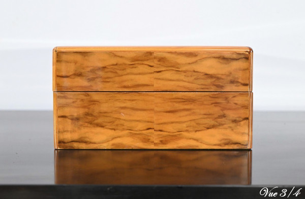 Cigar Box in Walnut Veneer, Maison Lemaire Paris, Art Deco – 1920