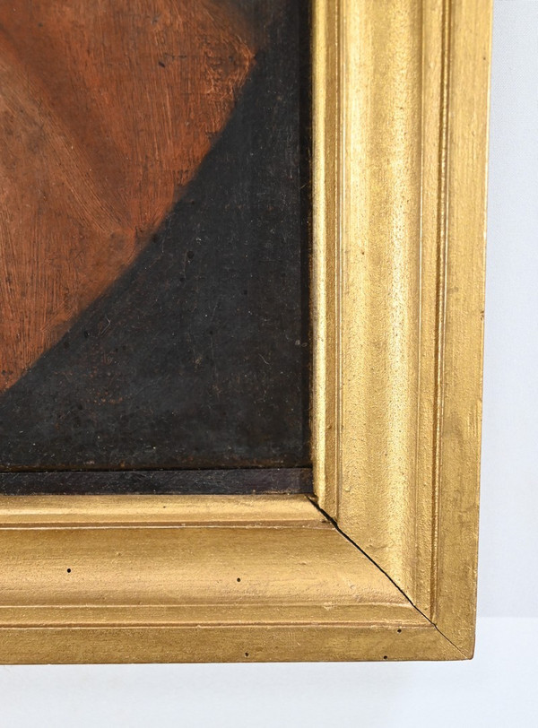 Peinture à l’Huile « Vierge à l’Enfant », école du XIXe – Fin XIXe