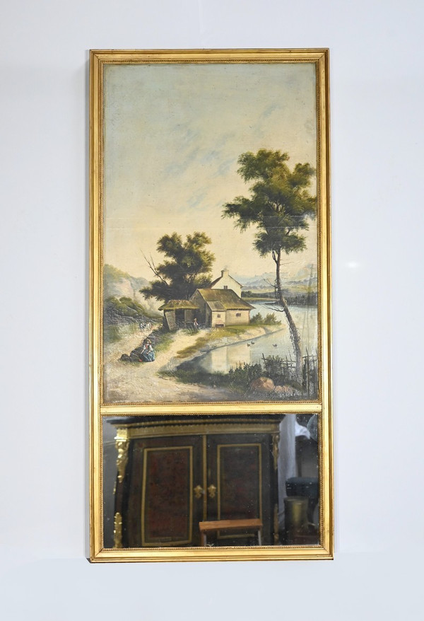 Miroir Trumeau en Bois Doré – Fin XIXe