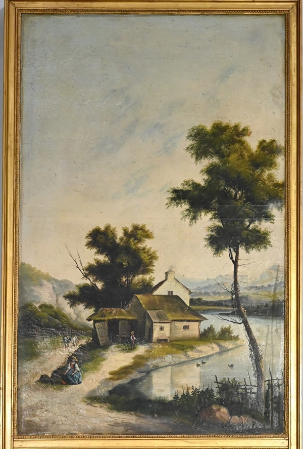 Miroir Trumeau en Bois Doré – Fin XIXe