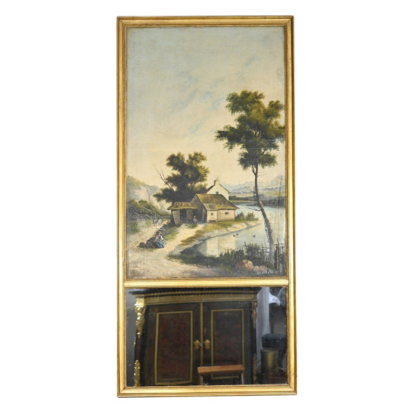 Miroir Trumeau en Bois Doré – Fin XIXe
