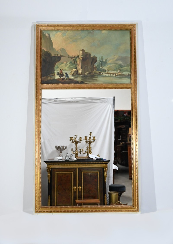 Miroir Trumeau en Bois Doré, style Louis XVI – Fin XIXe