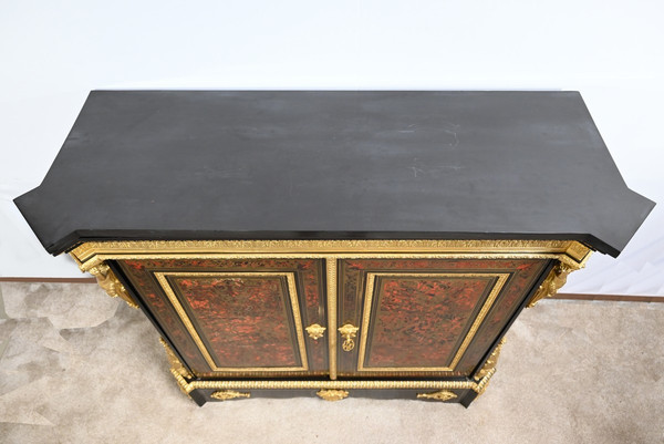 Blackened Pear Wood Support Unit, Boulle spirit, Napoleon III period – Mid-19th century
