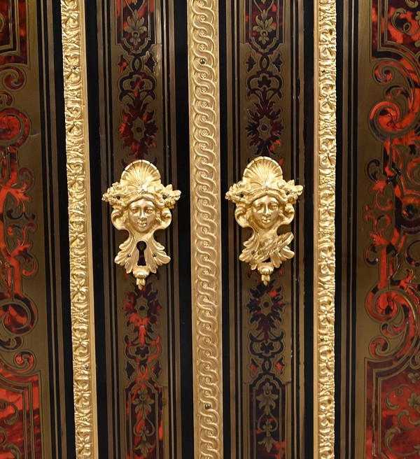Blackened Pear Wood Support Unit, Boulle spirit, Napoleon III period – Mid-19th century