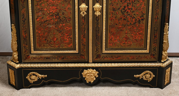 Blackened Pear Wood Support Unit, Boulle spirit, Napoleon III period – Mid-19th century