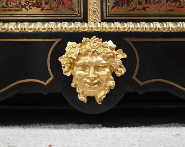 Blackened Pear Wood Support Unit, Boulle spirit, Napoleon III period – Mid-19th century