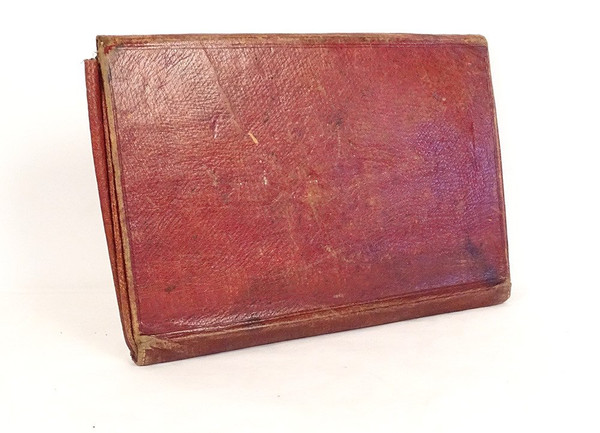 Aktentasche, Portemonnaie, Tasche, Leder, rot, marokkanischer Silberschlüssel, XVIII