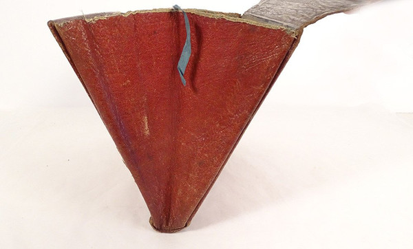 Aktentasche, Portemonnaie, Tasche, Leder, rot, marokkanischer Silberschlüssel, XVIII