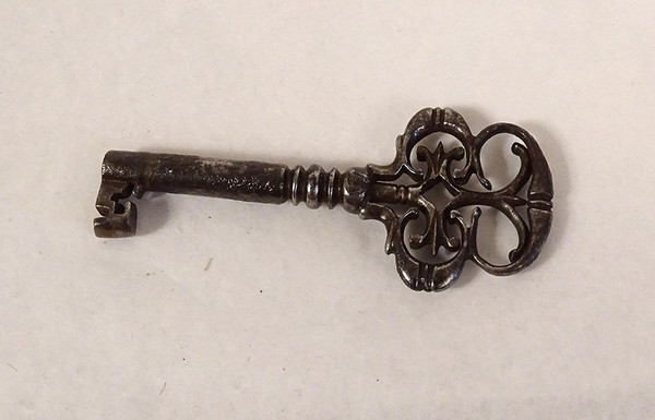 Aktentasche, Portemonnaie, Tasche, Leder, rot, marokkanischer Silberschlüssel, XVIII