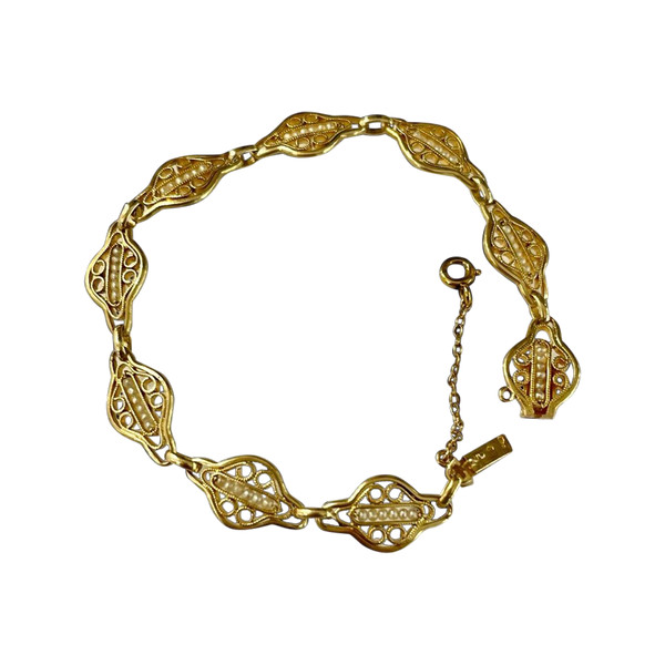 Bracciale in oro e perle fini