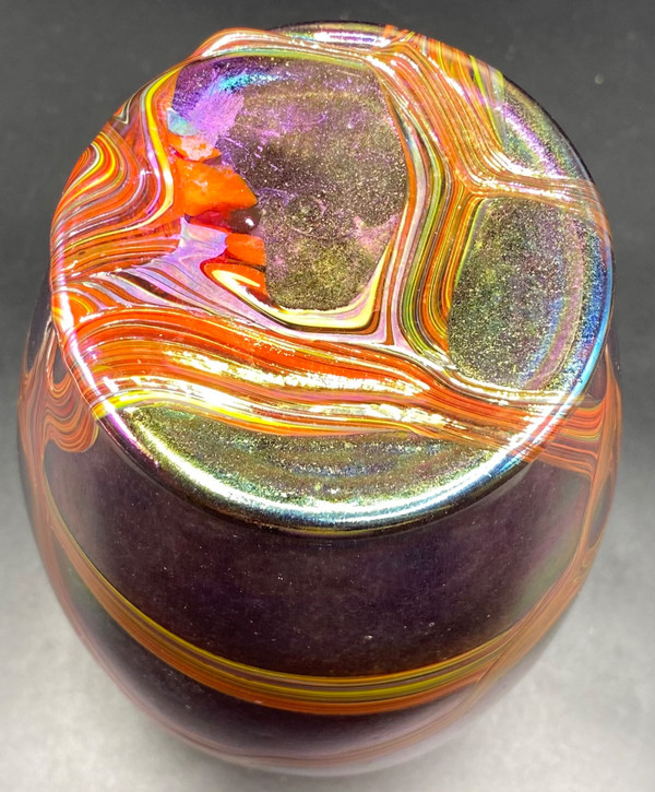 BÖHMISCHE GLASVASE 1980