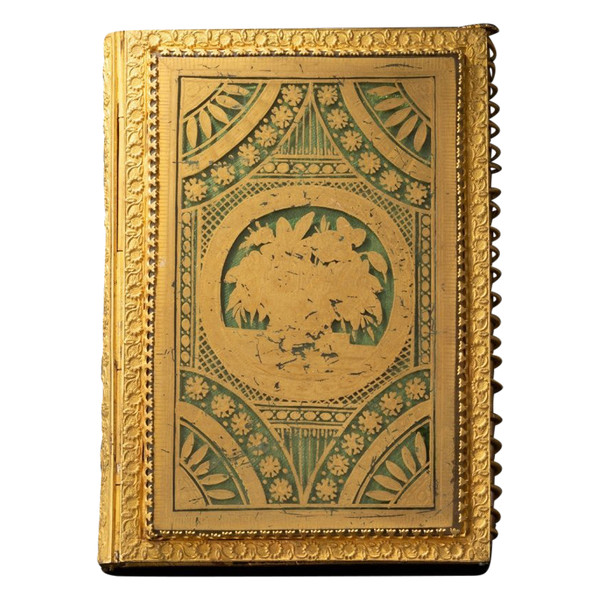 Charles X Period Verre Églomisé Ball Book