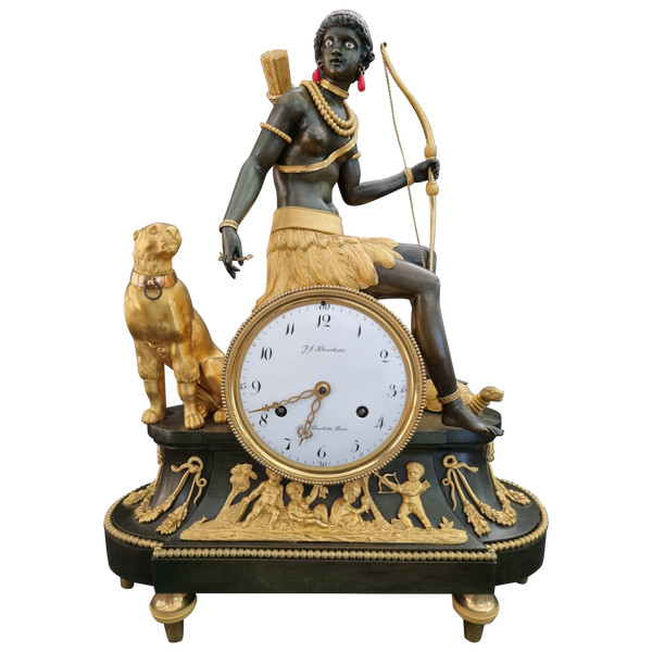 J.S Deverberie and J.J Coteau, exceptional African clock from the Consulate period.