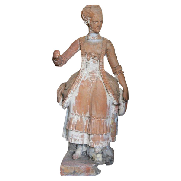  18th century terracotta garden statue 