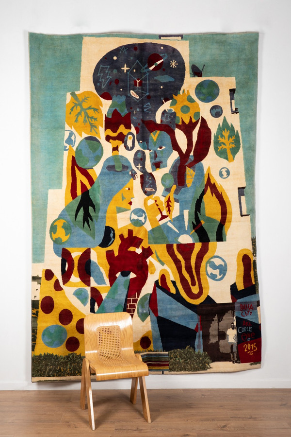 According to Akacorleone. Carpet, or “Baisa City” tapestry. Contemporary work.