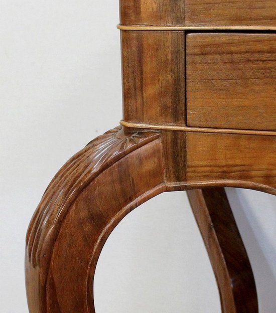  Table d’appoint Travailleuse en Noyer blond massif – Fin XIXe 