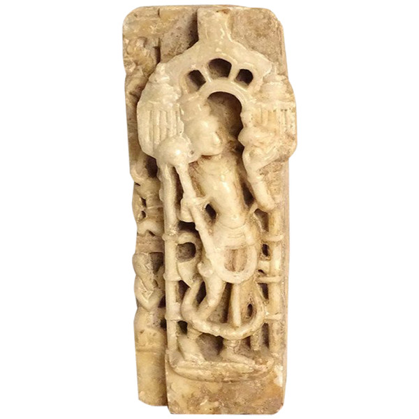 Scultura in bassorilievo Marmo Pigliamosche Carrier Chauri Rajasthan Solanki