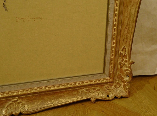 Großes HST Gemälde Van Caulaert Porträt Elegante Frau Paris XX Jh.