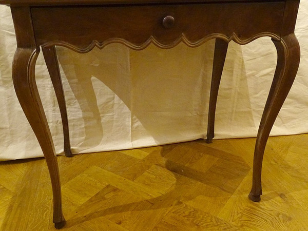 Table Cabaret Louis XV Acajou Massif Plateau Gorge Pieds Galbés XVIIIème