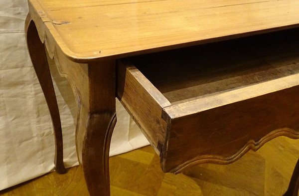 Table Cabaret Louis XV Acajou Massif Plateau Gorge Pieds Galbés XVIIIème