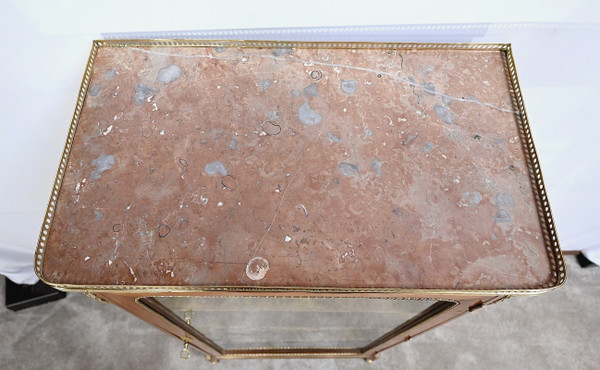 Small solid cherrywood display case, Transition Louis XV Louis XVI - Early 20th century