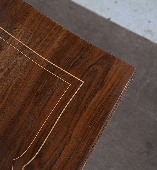 Table Rectangulaire en Palissandre de Rio, attribué à J. Leleu, Art Déco – 1940