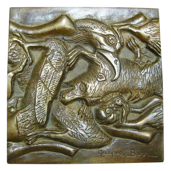 Animale in bronzo firmato Jacques Birr.
