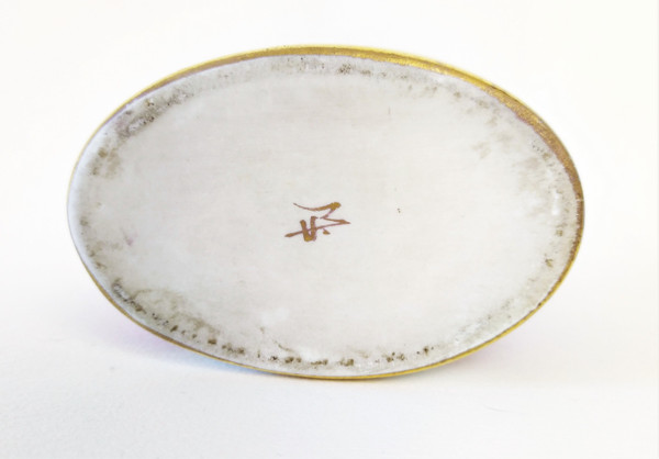 Hand Painted Porcelain Box with roses and flowers 20th c