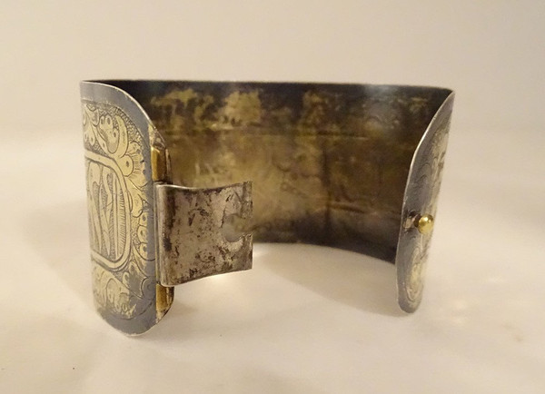 Bracciale Simbirsk in argento sterling vermeil 27,23 gr del XIX secolo