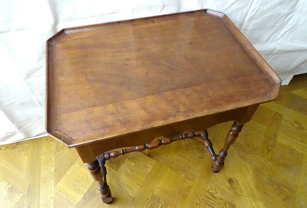 Tavolo Cabaret Meuble de Port La Rochelle Mogano Gaïac XVIII secolo
