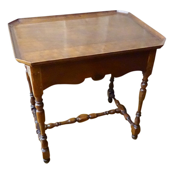 Tavolo Cabaret Meuble de Port La Rochelle Mogano Gaïac XVIII secolo