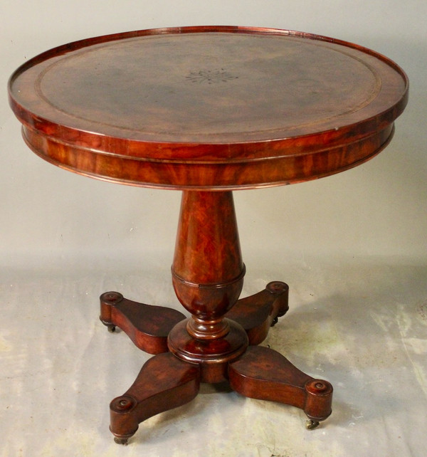 Guéridon Table à Jeux En Acajou XIXème 