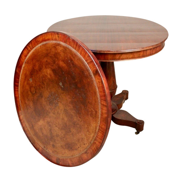 Guéridon Table à Jeux En Acajou XIXème 