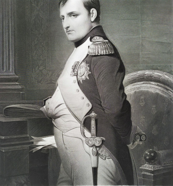 Napoléon Portrait Gravure 19ème d'après Paul Delaroche