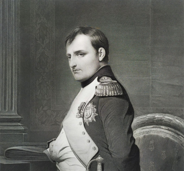 Napoléon Portrait Gravure 19ème d'après Paul Delaroche