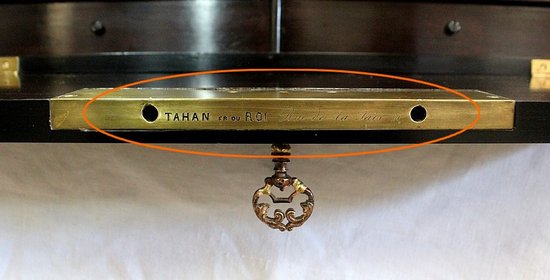  Travel writing case in blackened wood and inlays, Napoleon III period - mid 19th century