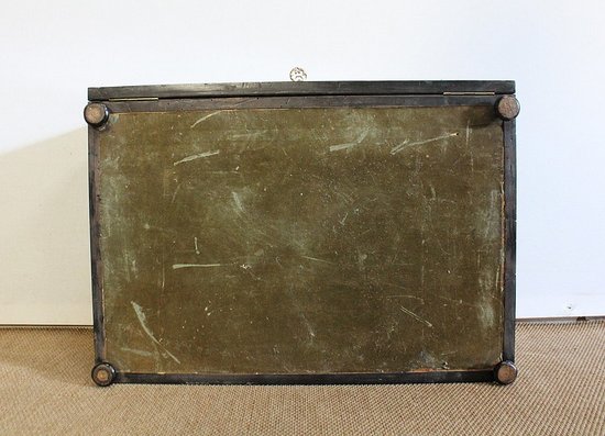  Travel writing case in blackened wood and inlays, Napoleon III period - mid 19th century