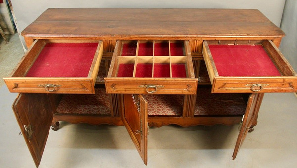 Credenza Luigi XV In Noce Del XVIII Secolo