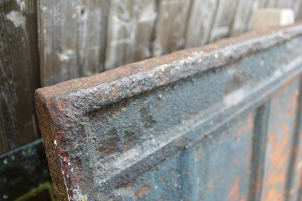 Gothic Cast Iron Castle Fireplace Plate