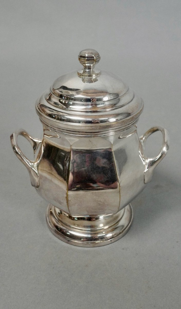 3 Piece Silver Metal Coffee And Tea Service