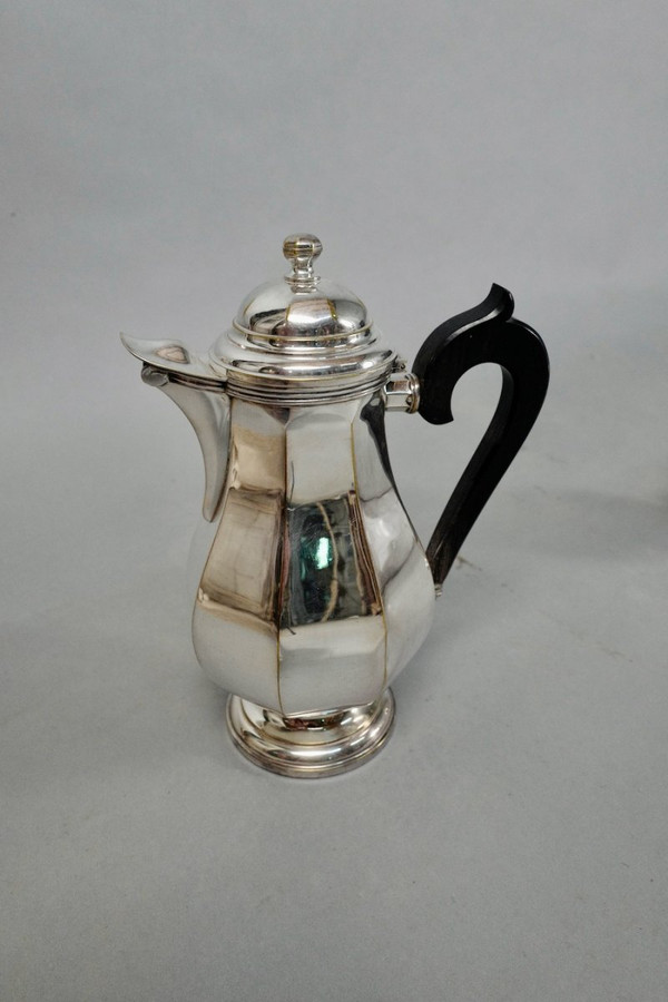 3 Piece Silver Metal Coffee And Tea Service