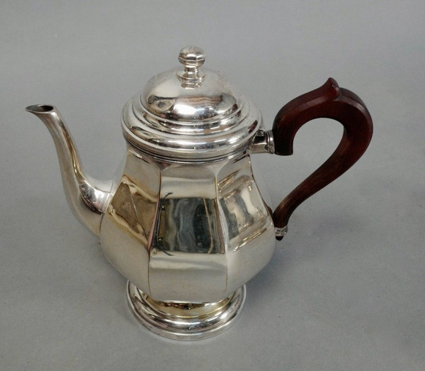 3 Piece Silver Metal Coffee And Tea Service