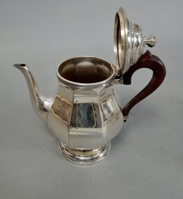 3 Piece Silver Metal Coffee And Tea Service