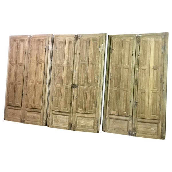 Boiserie De 3 Paires De Portes Avec Volets XVIIIème
