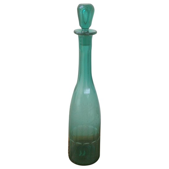 Absinthe green glass bottle with stopper