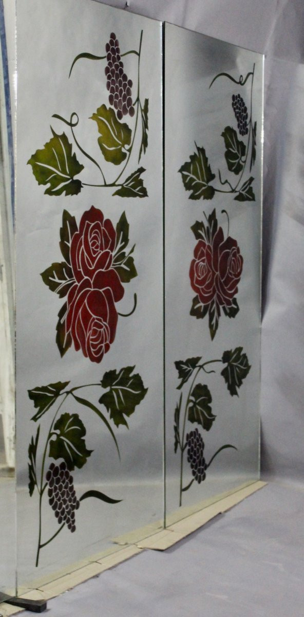 Suite Of 4 Large Decorated Mirrors